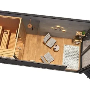 Conteneur Sauna de 15 m² avec espace de repos « clé en main » – Image 7