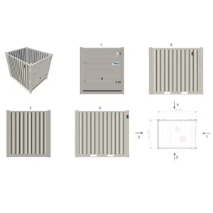 Container De Stockage De 10 Pieds Avec Ouverture « Porte Garage Sectionnelle – Image 6