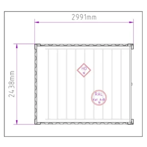 Container De Stockage De 10 Pieds Avec Ouverture « Porte Garage Sectionnelle – Image 3