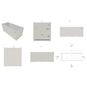 Container De Stockage De 20 Pieds Avec Ouverture « Porte Garage Sectionnelle » – Image 3