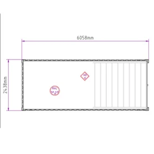 Container De Stockage De 20 Pieds Avec Ouverture « Porte Garage Sectionnelle » – Image 9