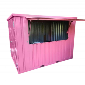 Container bar pliable 4 × 2 mètres Rose RAL 3014
