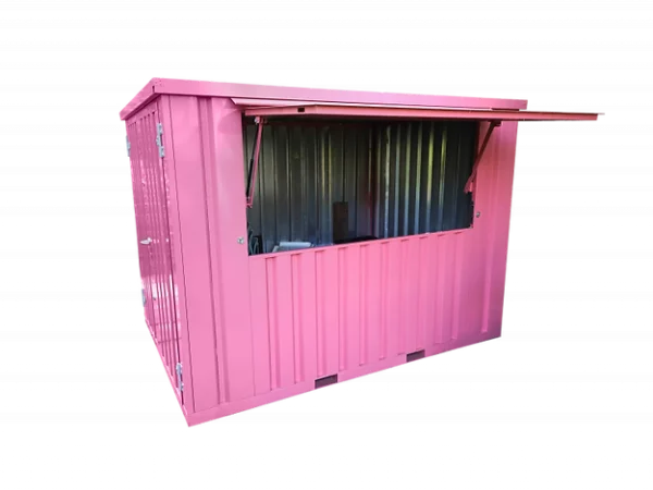 Container bar pliable 4 × 2 mètres Rose RAL 30141
