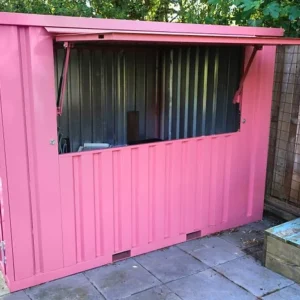 Container bar pliable 4 × 2 mètres Rose RAL 3014 – Image 3