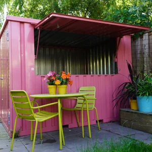 Container bar pliable 4 × 2 mètres Rose RAL 3014 – Image 4