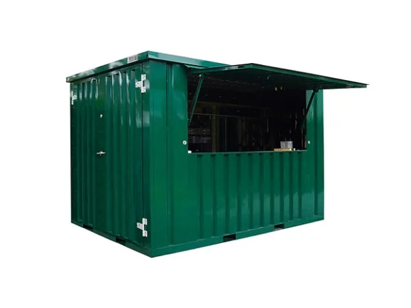 Container bar pliable 4 × 2 mètres Vert RAL 60051