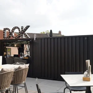 Container bar pliable 6×2 mètres noir RAL 9005 – Image 3
