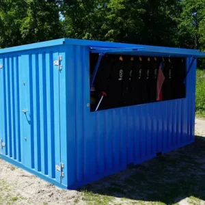 Container bar pliable XL 4 x 2 mètres Bleu RAL 5012 – Image 3