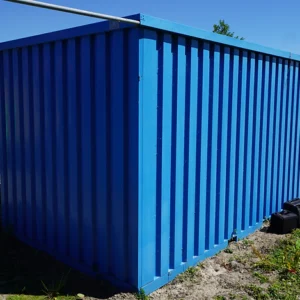 Container bar pliable XL 4 x 2 mètres Bleu RAL 5012 – Image 5