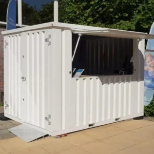 Container bar pliable XL 4 x 2 mètres BLANC RAL 9016 – Image 3