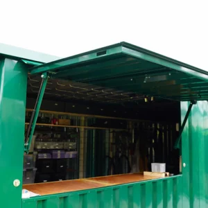 Container bar pliable XL 4 x 2 mètres Vert RAL 6005 – Image 9