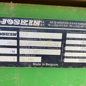 Joskin Benne Travaux Public TRANS KTP 22/50 – Image 12
